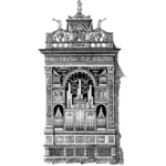 Orgel in de kerk vector afbeelding